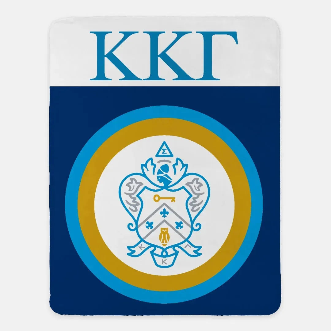Kappa XL 60x80 Sherpa Blanket - Coat of Arms Bullseye Throw Blankets