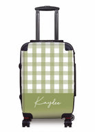 Kaydee Carry-on Suitcase - Gingham Olive