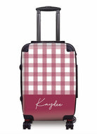 Kaydee Carry-on Suitcase - Gingham Burgundy