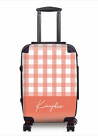 Kaydee Carry-on Suitcase - Gingham Coral
