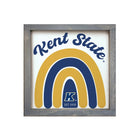 Kent State 12x12 Wood Framed Sign - Rainbow Weathered Gray Wall Art & Signs