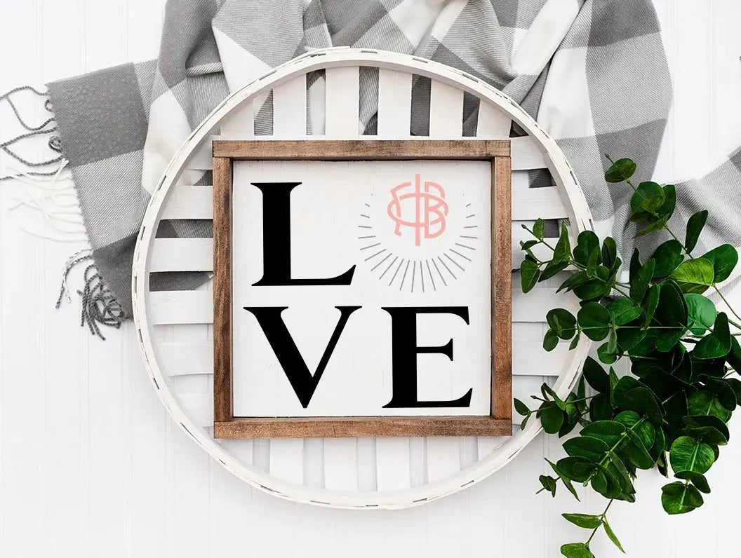 Gamma Phi Beta 12x12 "LOVE" Wood Framed Sign Wall Art & Signs