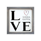 Sigma Kappa - "LOVE" Traditional - 12"x12" | Official Gift Shop 