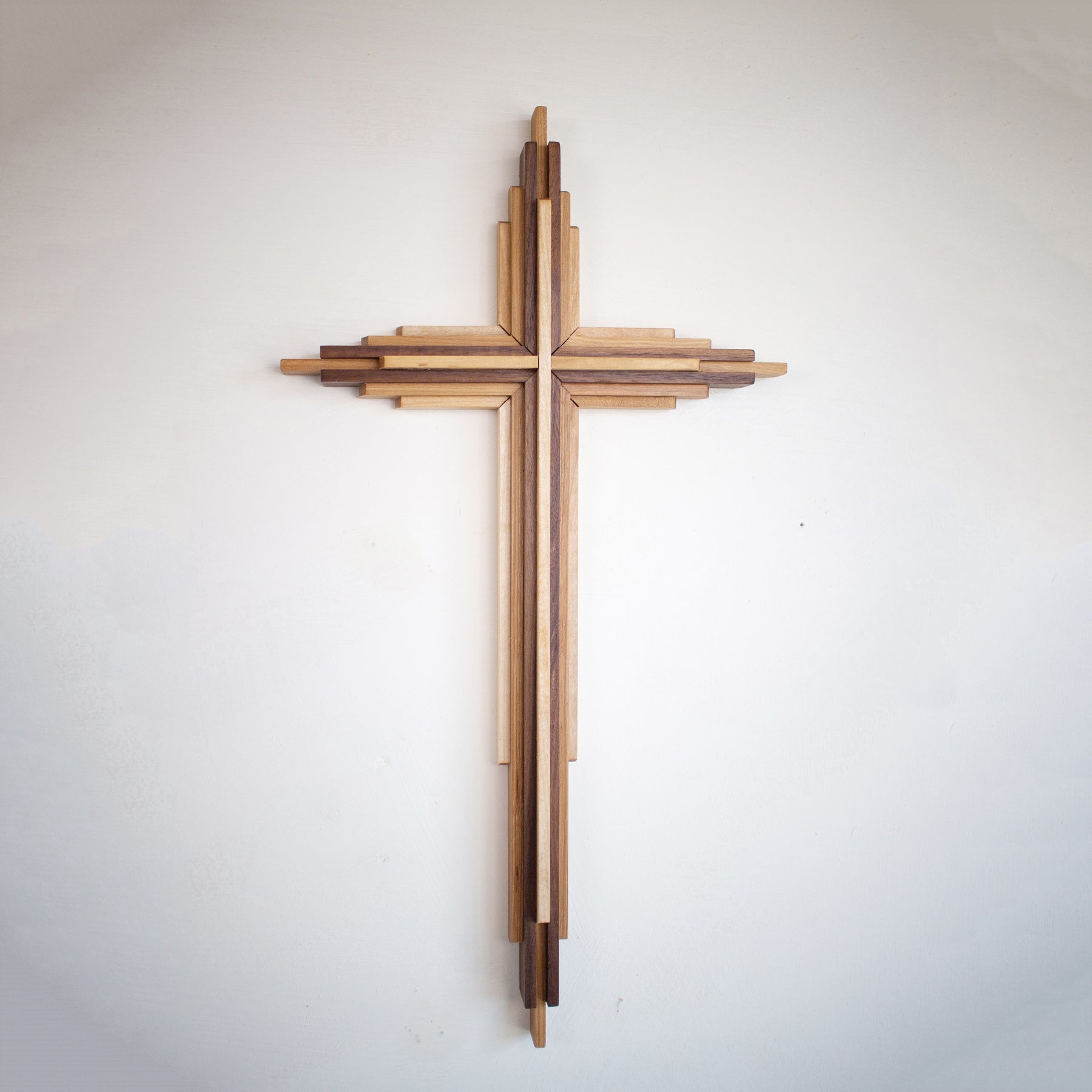 Wood Layered Cross | Dorm Wall Hanging | Spiritual Faith Base Gifts