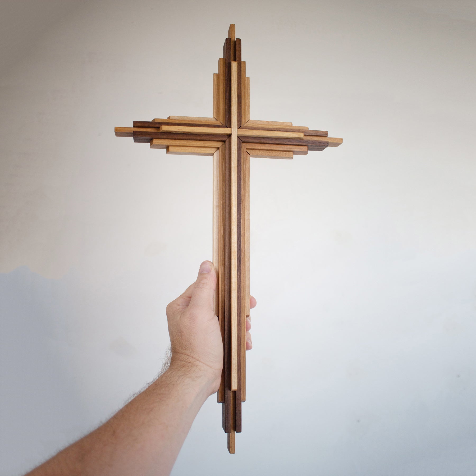 Wood Layered Cross | Dorm Wall Hanging | Spiritual Faith Base Gifts