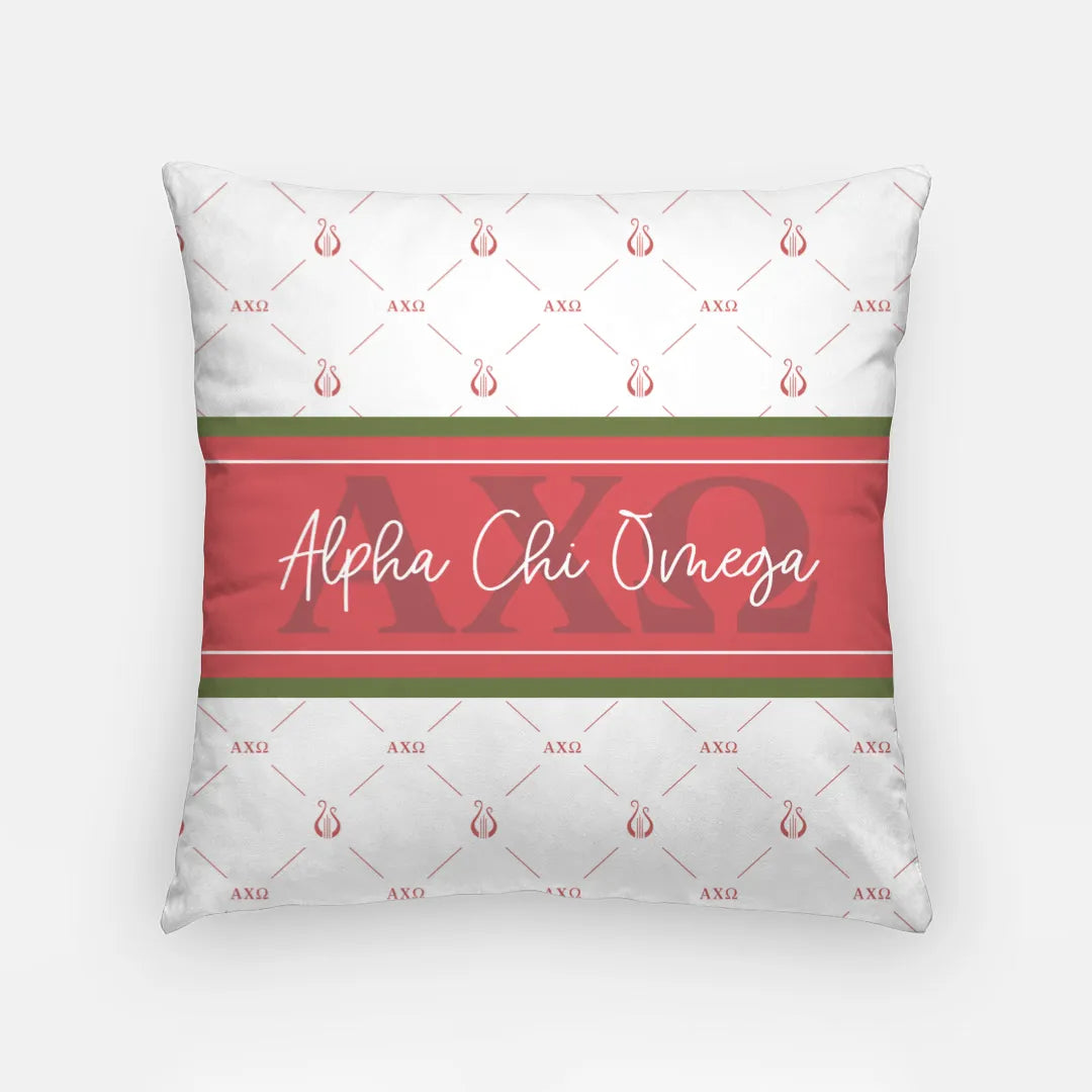 Alpha Chi Omega 18" Classic Throw Pillow Cover | Custom AXO Gifts