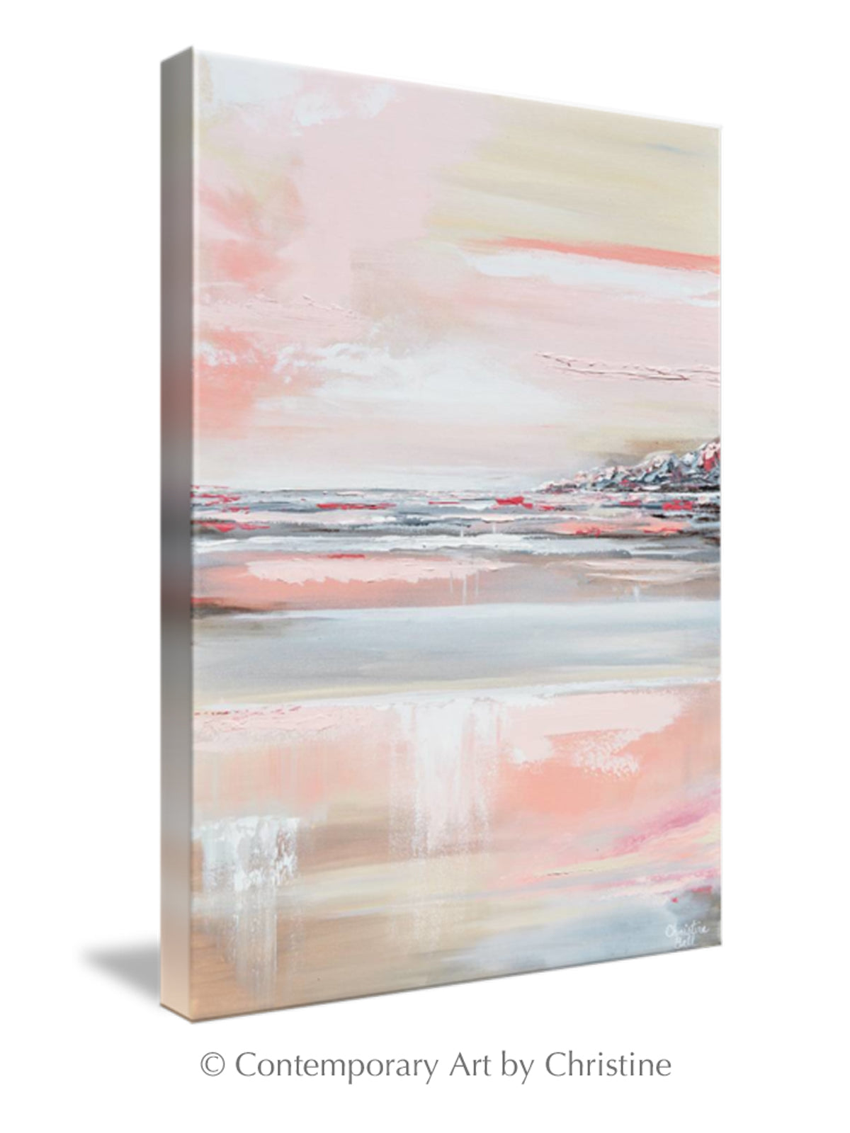 "Romantic Impressions" GICLEE PRINT Coastal Abstract Art Print | Canvas