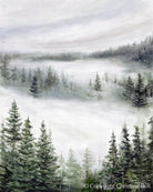 Nature Misty Forest Landscape Painting "GICLÉE PRINT | Canvas