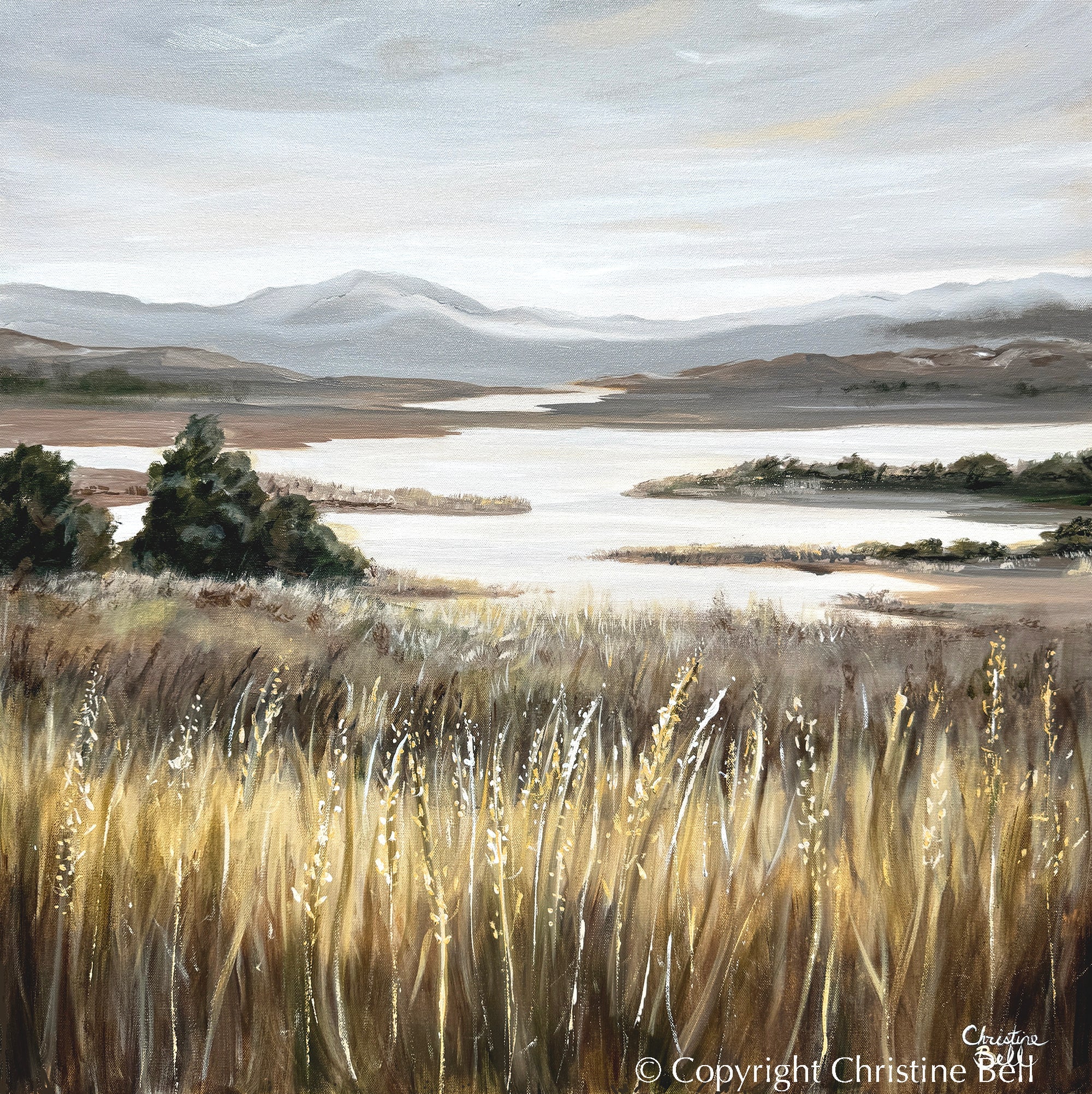 Coastal Meadow "Peaceful Outlook" GICLÉE PRINT Landscape