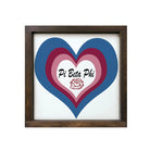 Pi Beta Phi Art Layered Heart Wood Sign 12"x12" | Pi Beta Phi Gifts