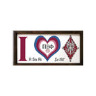 Pi Beta Phi 12x24 Wood Framed Sign - I Heart | Pi Phi Gifts | Decor