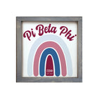 Phi Beta Phi 12x12 Wood Framed Sign - Rainbow | Pi Phi Gifts