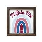 Phi Beta Phi 12x12 Wood Framed Sign - Rainbow | Pi Phi Gifts