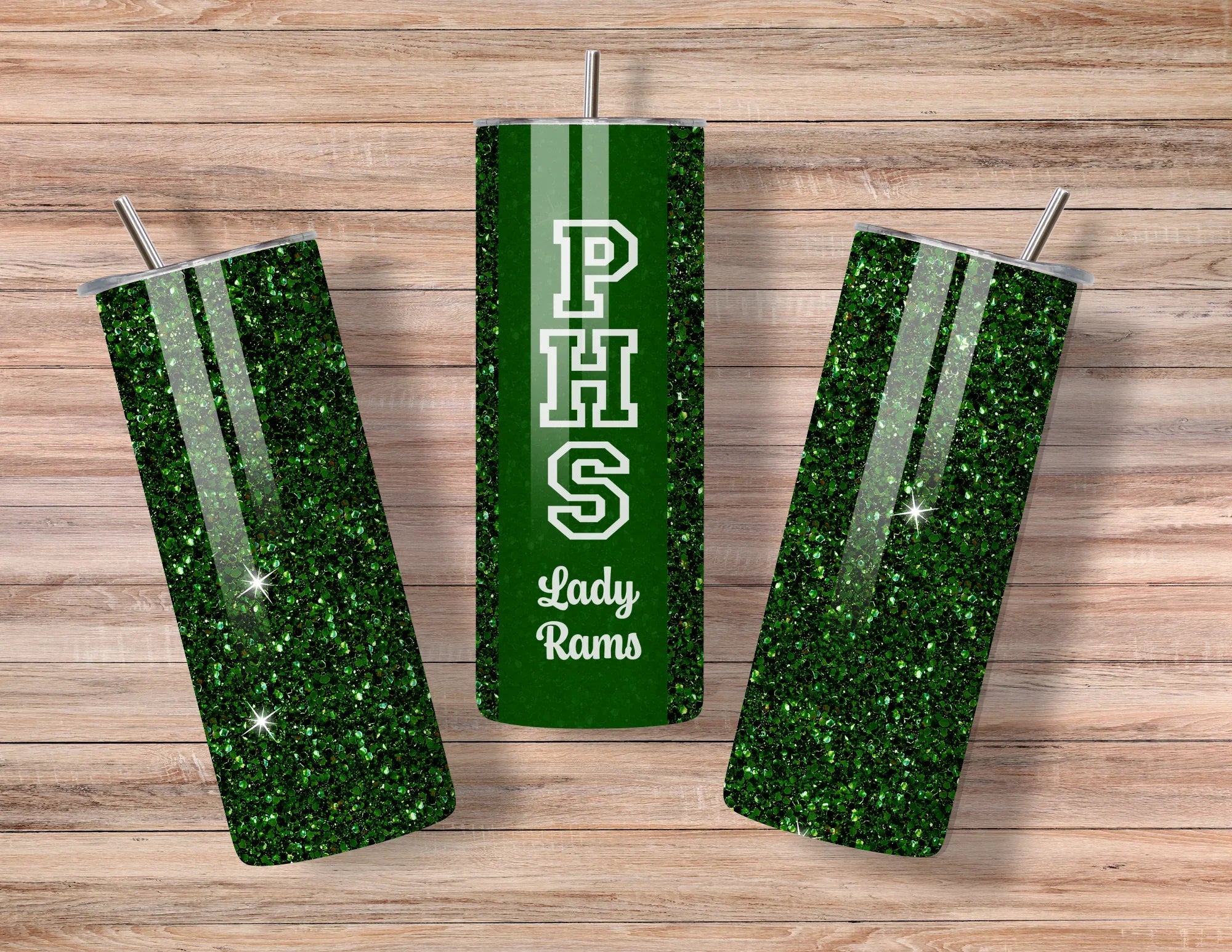 PHS Lady Rams Glitter Skinny Thermal Tumbler 20 oz. Drinkware