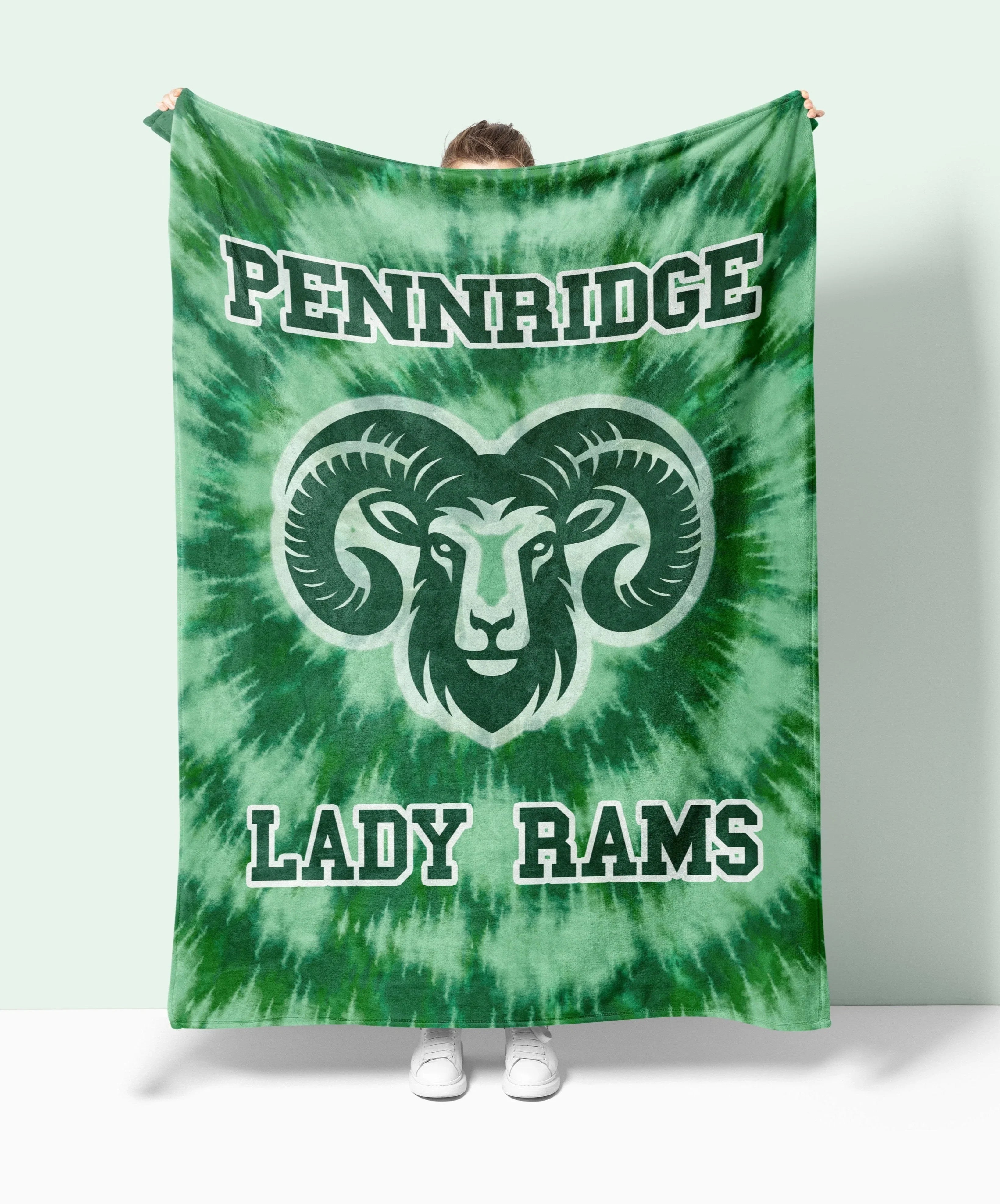 Pennridge Lady Rams Tie Dye XL 60x80 Blankets
