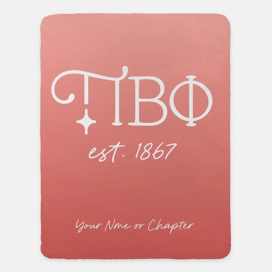 Personalized_Pi Beta Phi XL 60x80 Sherpa Throw Blanket - Gradient