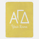 Personalized Alpha Gamma Delta XL 60x80 Sherpa Throw Blanket - Greek Letters Buff Throw Blankets