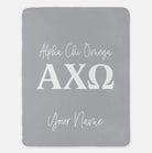 Personalized Alpha Chi Omega XL 60x80 Sherpa Blanket Chord Throw Blankets