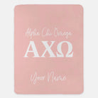 Personalized Alpha Chi Omega XL 60x80 Sherpa Blanket Hera Throw Blankets
