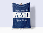 Personalized Alpha Delta Pi XL 60x80 Sherpa Throw Blanket - Greek Letters