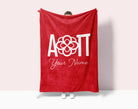 Personalized Alpha Omicron Pi Sherpa Blanket - Greek Letters 60"x80"