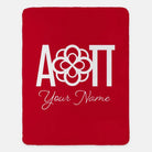 Personalized Alpha Omicron Pi XL 60x80 Sherpa Blanket - Greek Letters Cardinal Throw Blankets