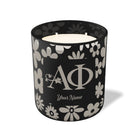 Personalized Alpha Phi Engraved Glow Candle 12 oz. - Floral Collection