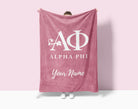 Personalized Alpha Phi XL 60x80 Sherpa Blanket | Custom APhi Gifts