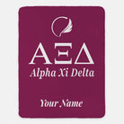 Personalized Alpha Xi Delta Blanket XL 60x80 | AXiD Gifts