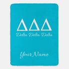 Personalized Delta Delta Delta Sherpa Blanket - Greek Letters 60x80