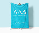 Personalized Delta Delta Delta Sherpa Blanket - Greek Letters 60x80