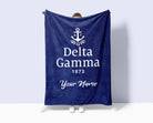Personalized Delta Gamma XL 60x80 Sherpa Throw Blanket