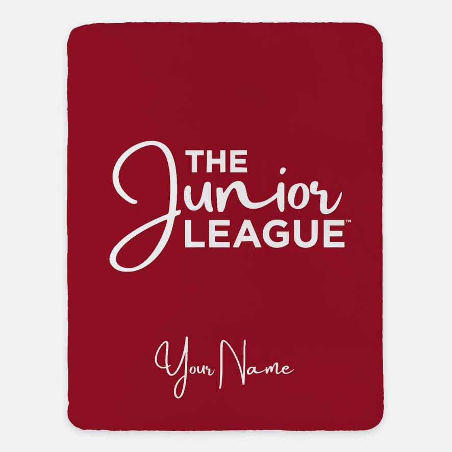 Personalized Junior League XL 60x80 Sherpa Throw Blanket