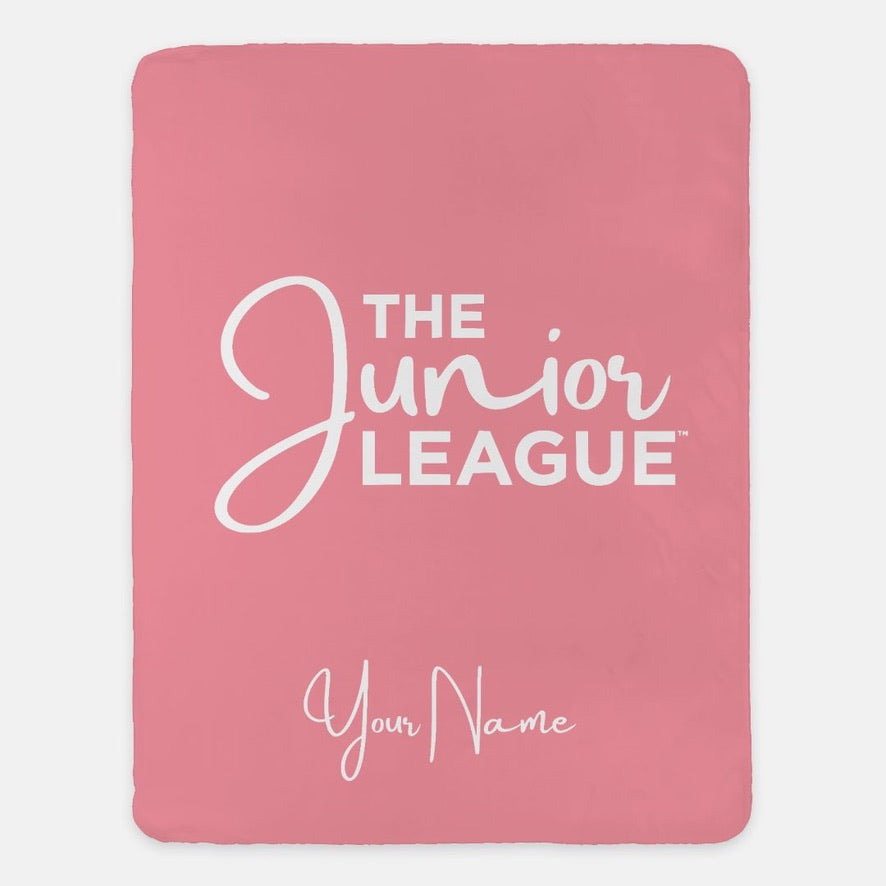 Personalized Junior League XL 60x80 Sherpa Throw Blanket