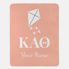 Personalized Kappa Alpha Theta XL 60x80 Sherpa Blanket Pink Throw Blankets