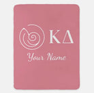 Personalized Kappa Delta XL 60x80 Sherpa Throw Blanket Pink Throw Blankets
