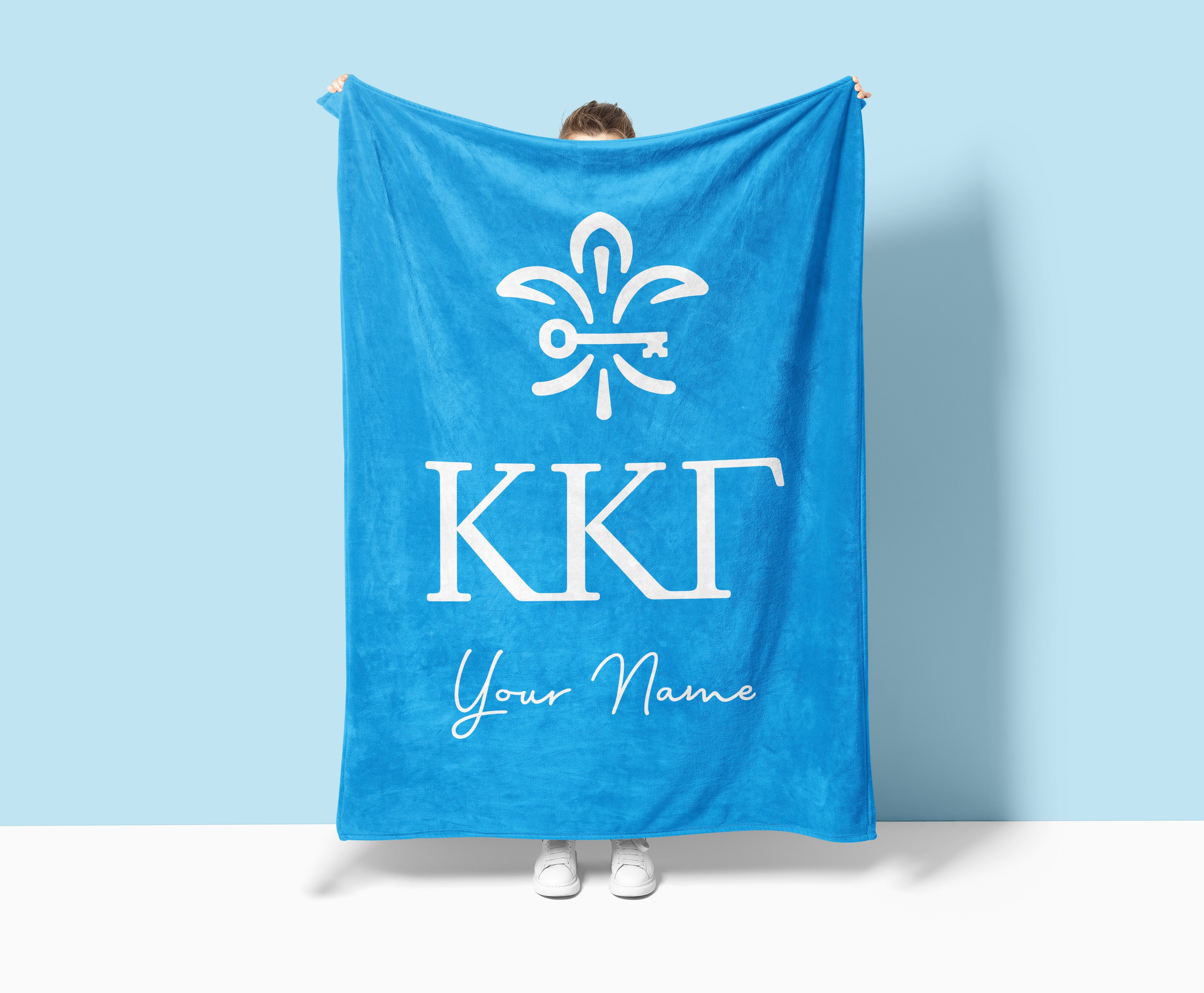 Personalized Kappa Kappa Gamma XL 60x80 Sherpa Throw Blanket | Gifts