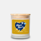 Personalized Kappa Kisses Frosted Glass Candle - Hand Poured 11 oz Candles