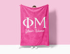 Phi Mu Sherpa Sorority Blanket Personalized XL