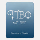 Personalized Beta Phi XL 60x80 Sherpa Throw Blanket - Gradient