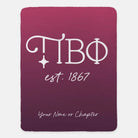 Personalized Pi Beta Phi XL 60x80 Sherpa Throw Blanket - Gradient