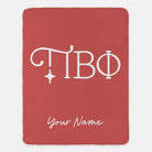 Personalized Pi Beta Phi XL 60x80 Sherpa Throw Blanket Greek Letters Coral