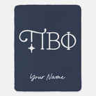 Personalized Pi Beta Phi XL 60x80 Sherpa Throw Blanket Greek Letters Pi Phi Black