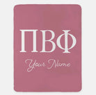 Personalized Pi Beta Phi XL 60x80 Sherpa Throw Blanket Rose Throw Blankets