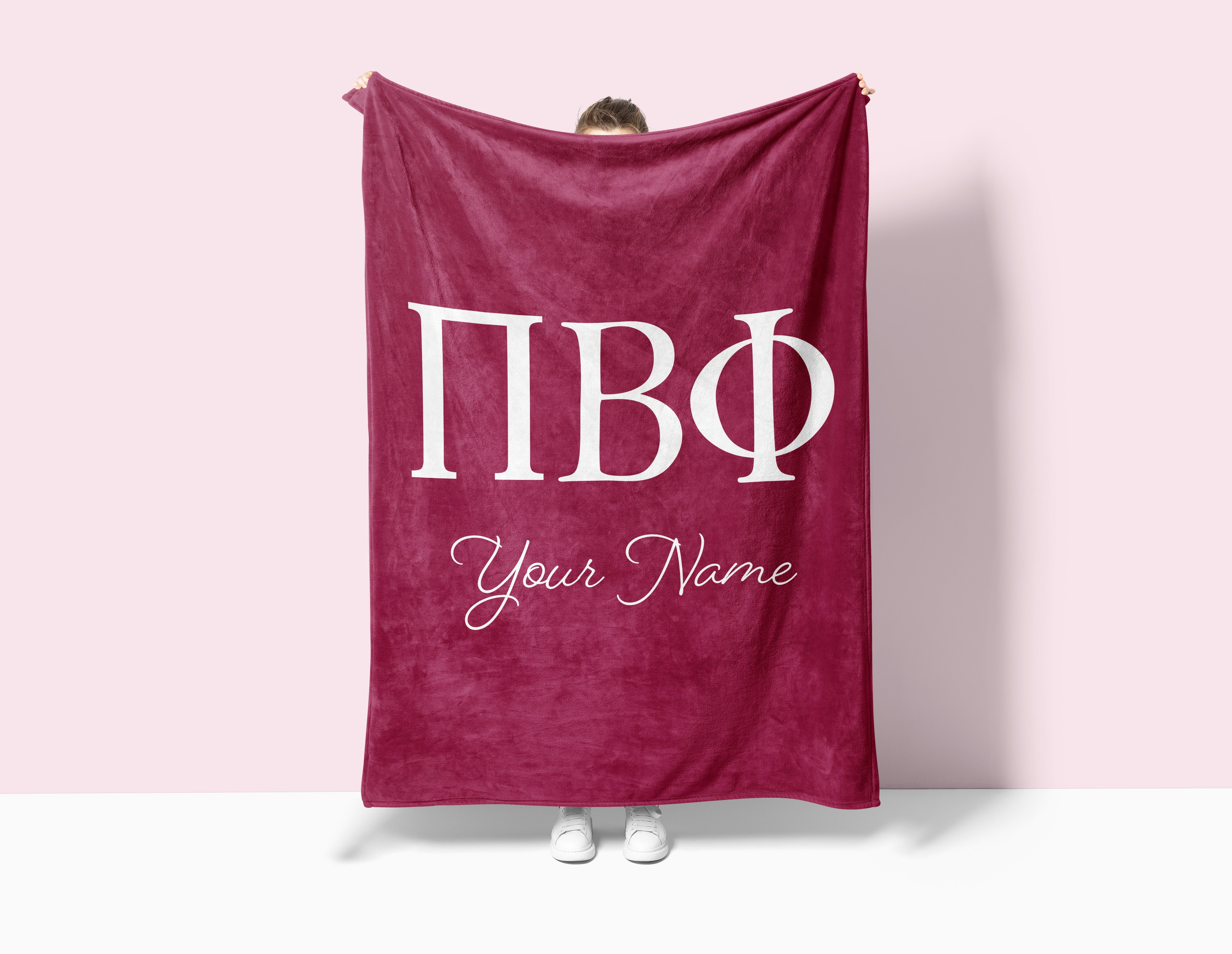 Personalized Pi Beta Phi XL 60x80 Sherpa Throw Blanket | Custom Gifts