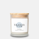 Personalized Tri Delta Frosted Glass Candle (Hand Poured 11 oz) - Toujours Candles
