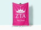 Personalized Zeta Tau Alpha XL 60x80 Sherpa Throw Blanket | Gifts