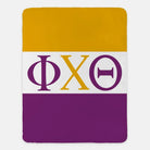Phi Chi Theta XL 60x80 Sherpa Blanket - Color Block