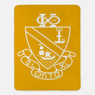 Phi Chi Theta XL 60x80 Sherpa Blanket - Gold Crest Throw Blankets