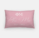 Phi Mu 1852 Lumbar Pillow Blush 